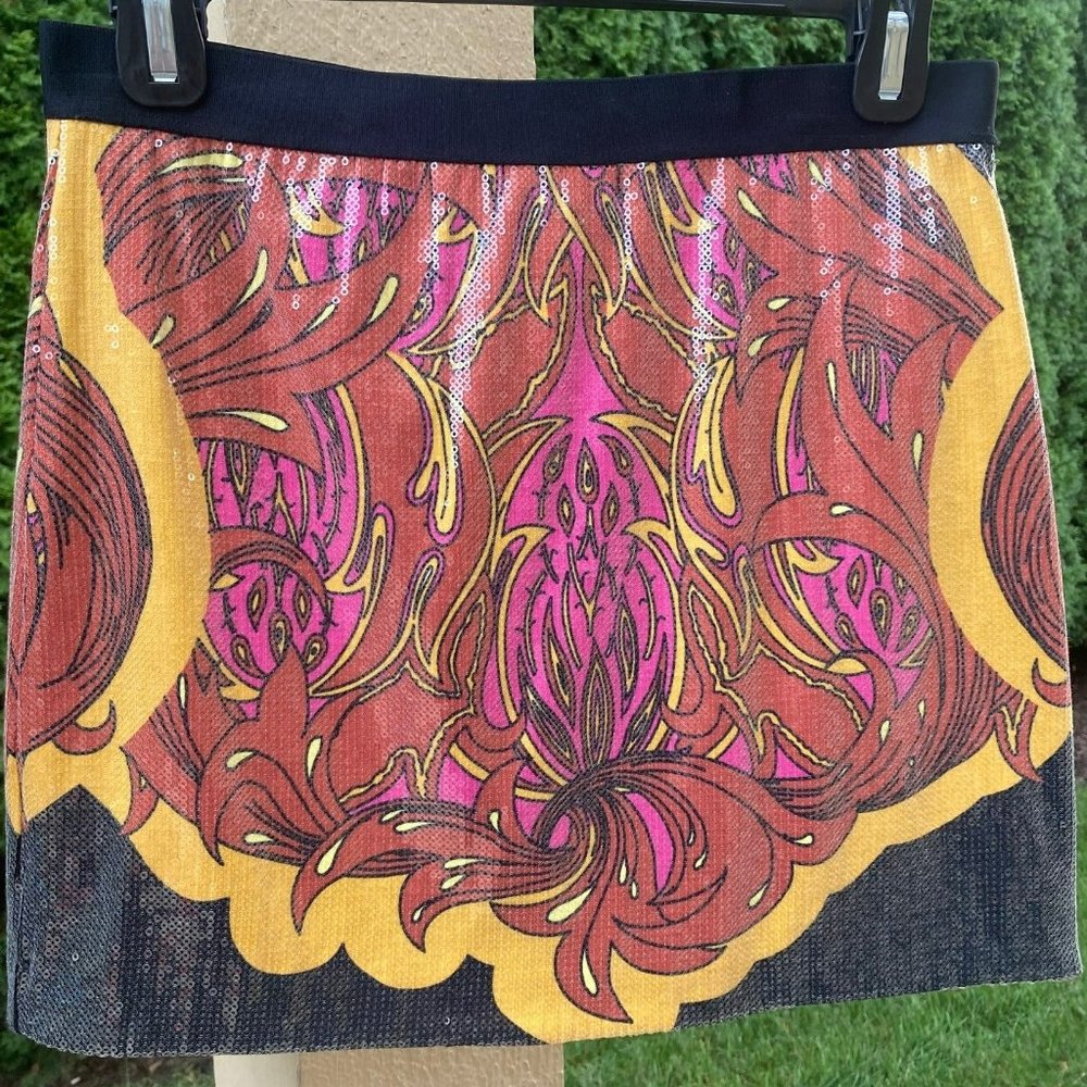 Chelsea & Violet Multi-Color Sequins Mini Skirt, Size S